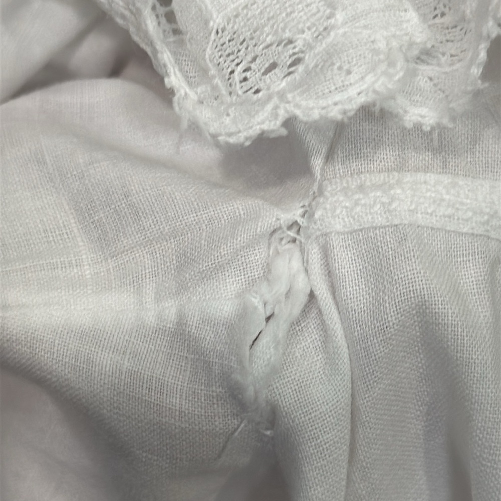 Edwardian antique Elegant White Lace Nightgown maxi long - Picture 7 of 11